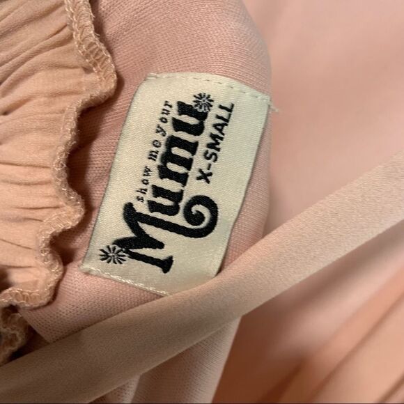 Show Me Your MuMu Blush Amanda Maxi Bridesmaid, formal Long Gown Size XS B14 - Picture 6 of 8